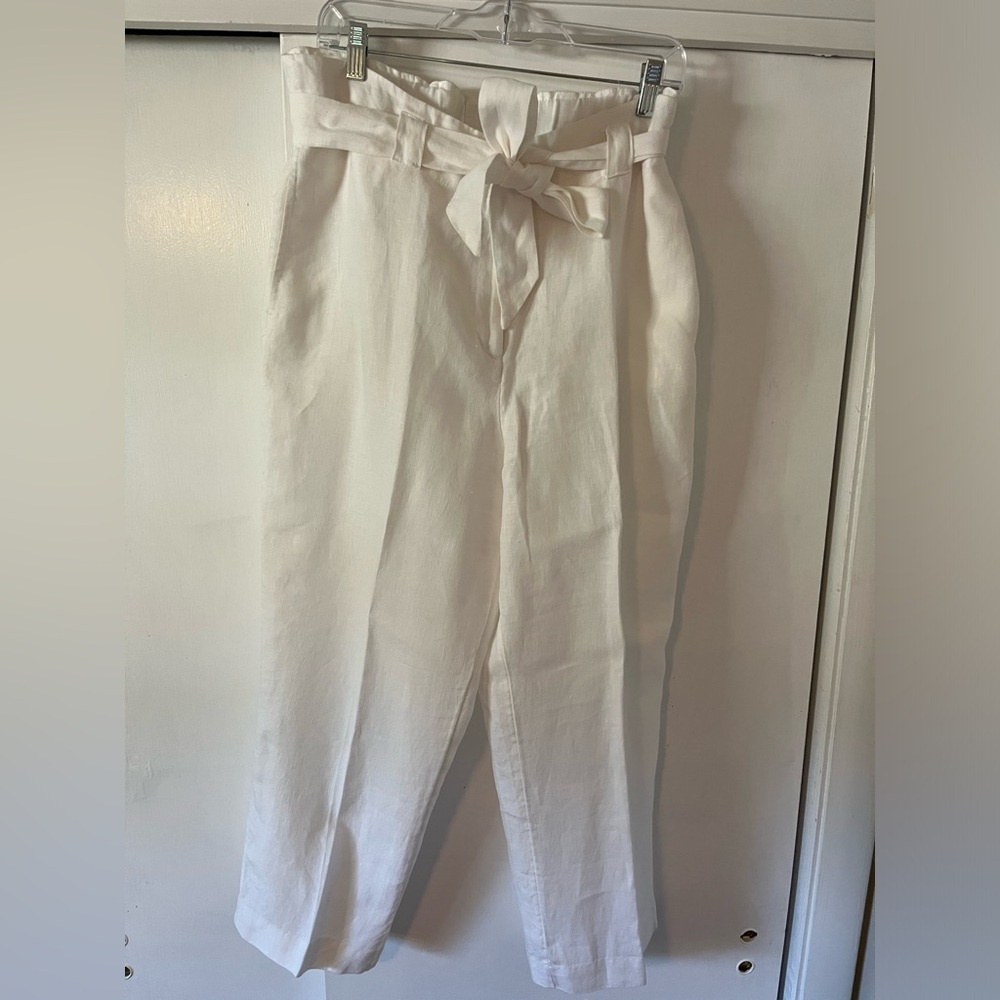 CHICOS Ladies pants 100% Linen sz 14